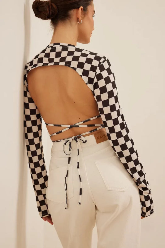 Open Back Tie Detail Top