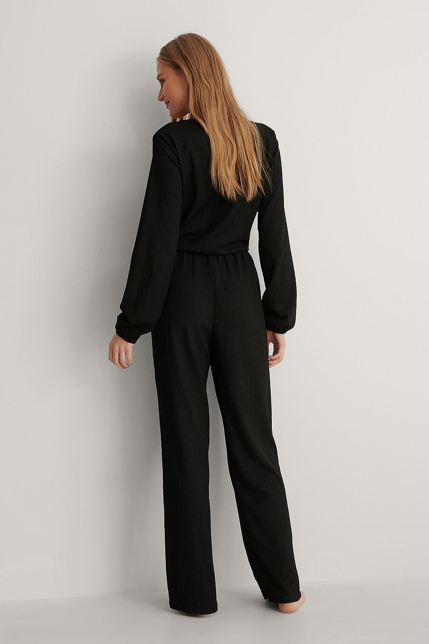 Overlap Detail Crepe Jumpsuit