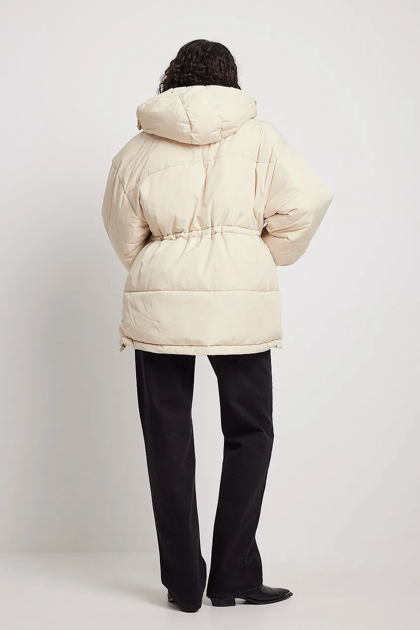 Waist Drawstring Padded Jacket