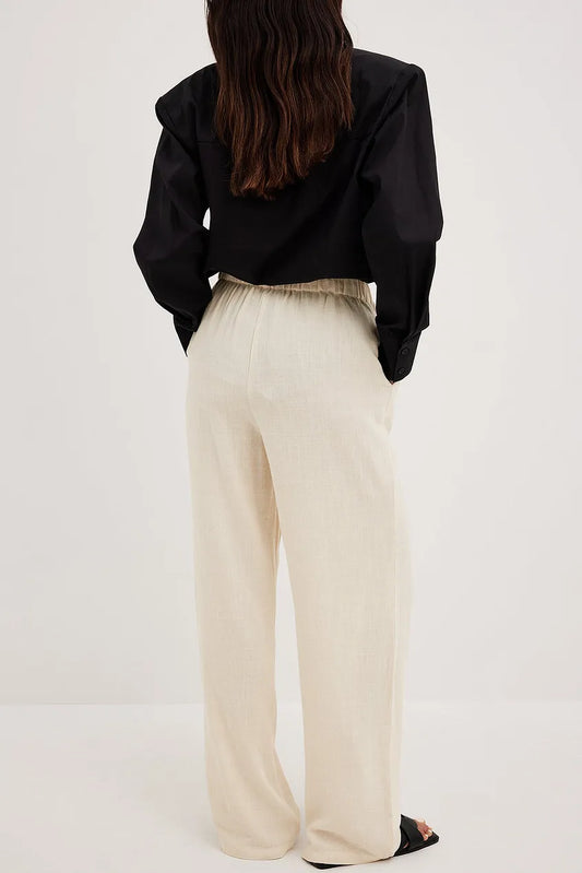 Relaxed Linen Blend Trousers