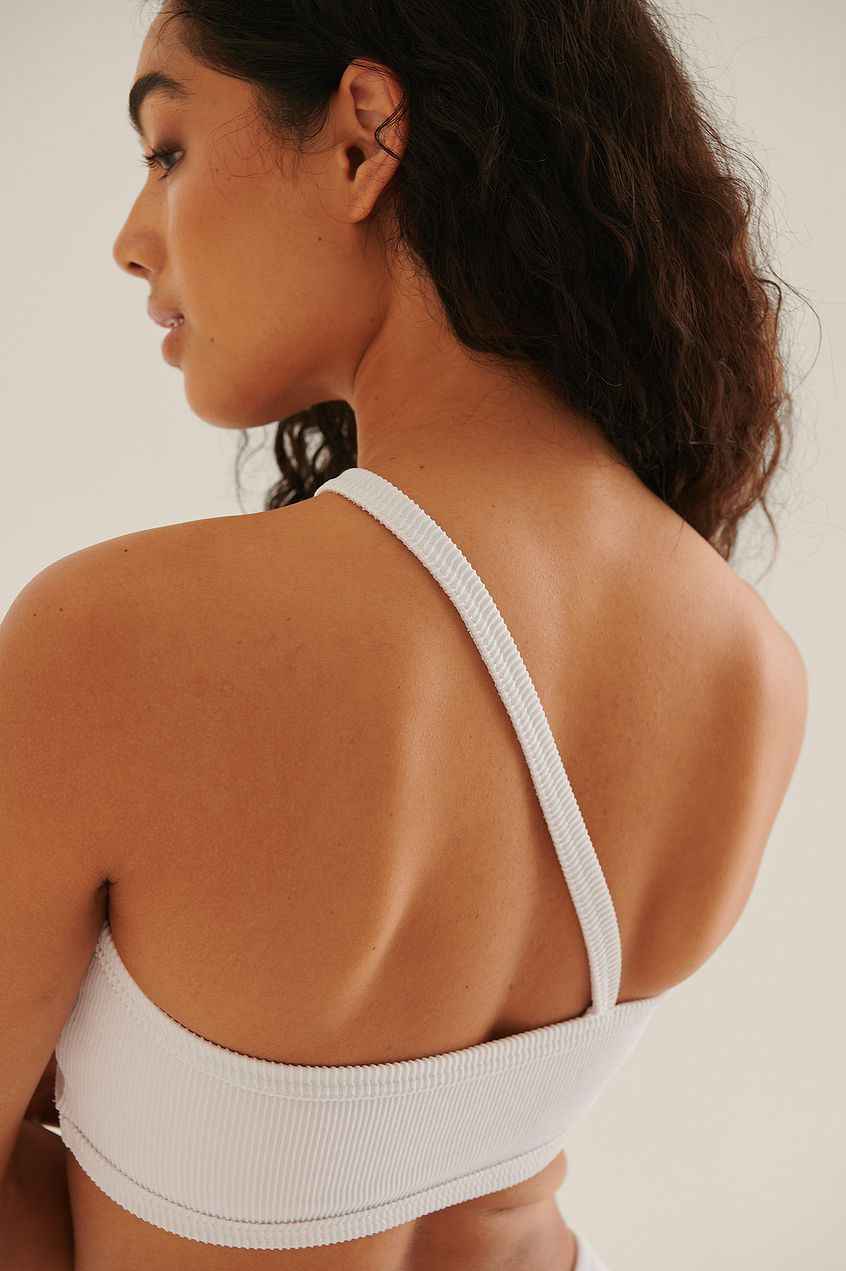 Na-kd Ribbed Side Strap Banded Bikini Top