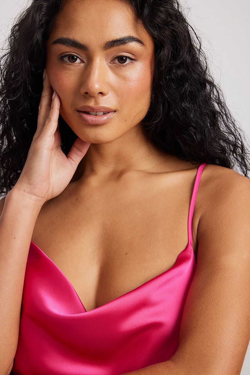 Na-kd Satin Midi Dress