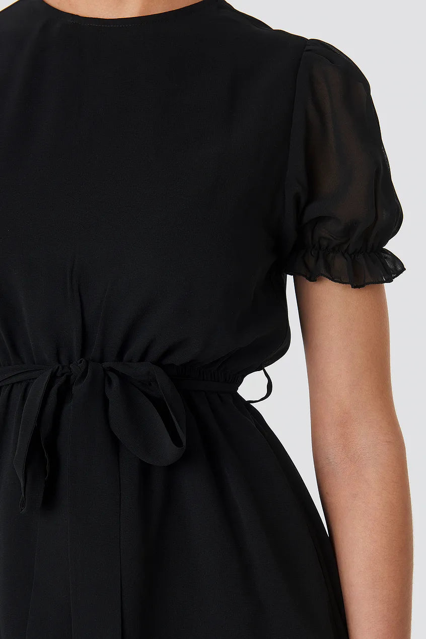 Short Sleeve Chiffon Dress