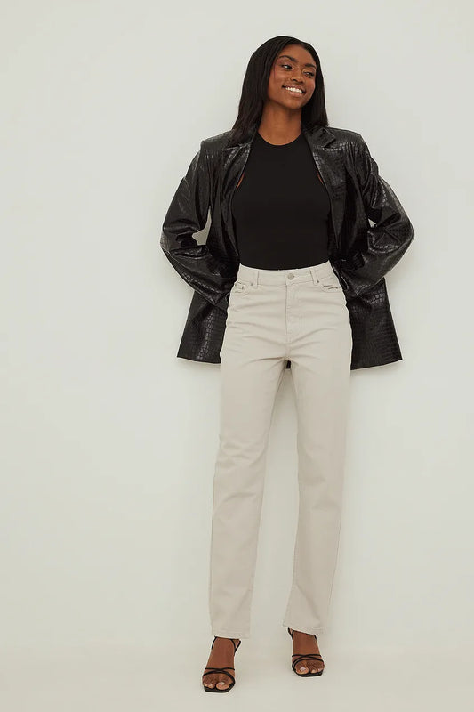 Side Slit Denim Jeans