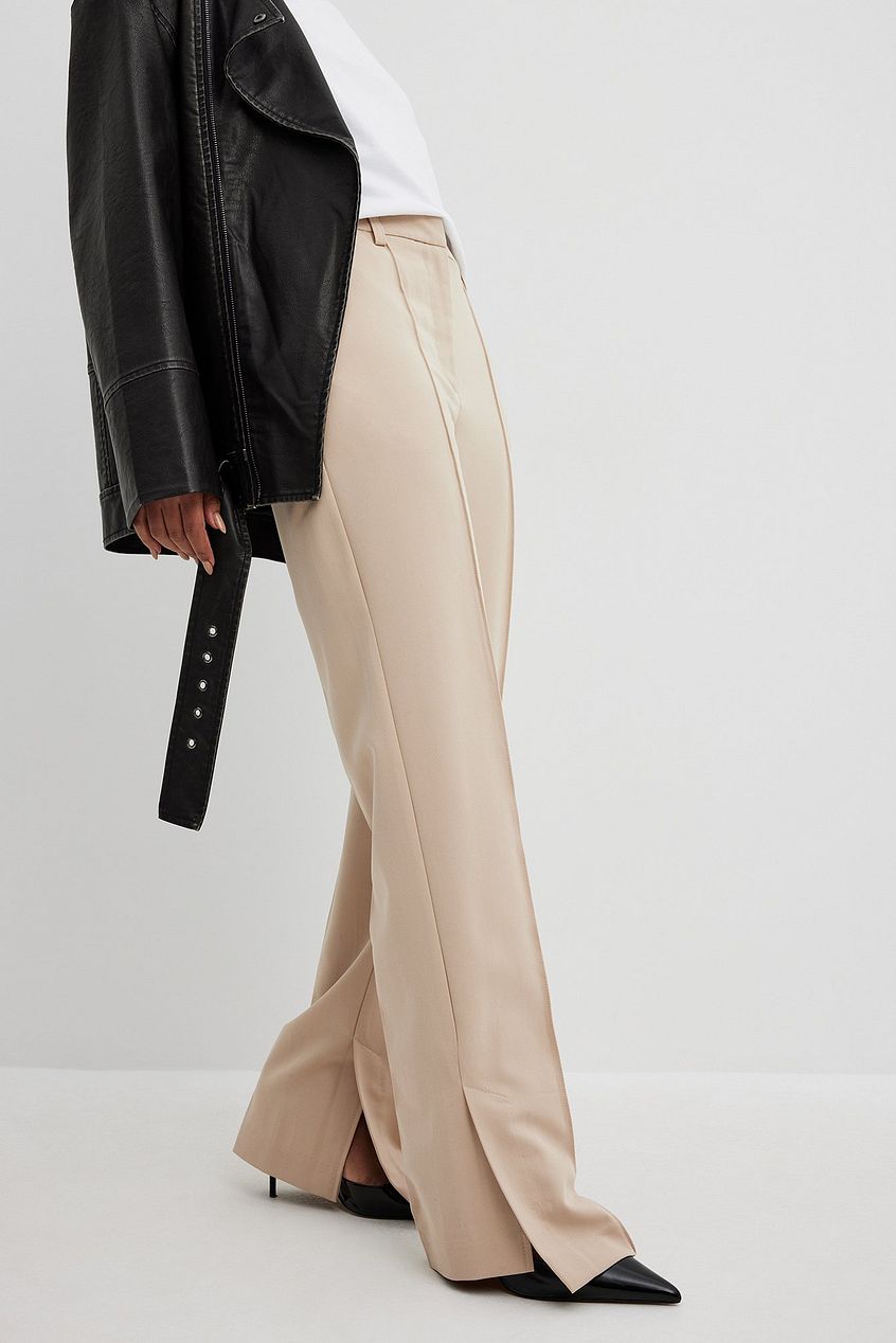 Side Slit Tailored Pants