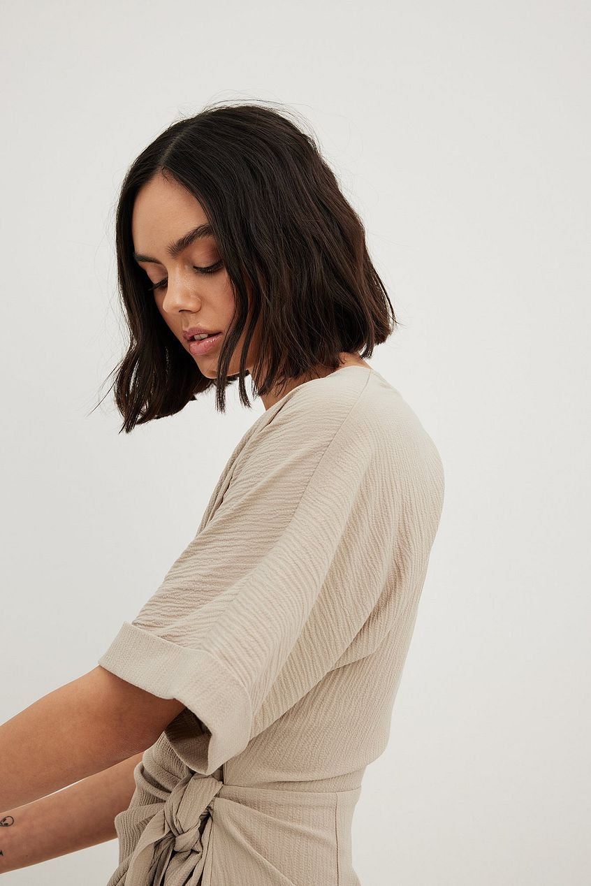 Structured Overlap Mini Dress