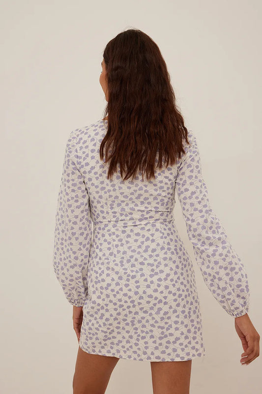 Tie Front Linen Mini Dress