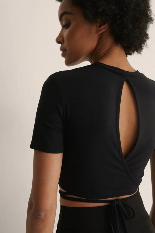 Twist Strap Top Black