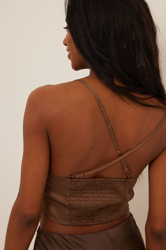 Waterfall Front Satin Singlet