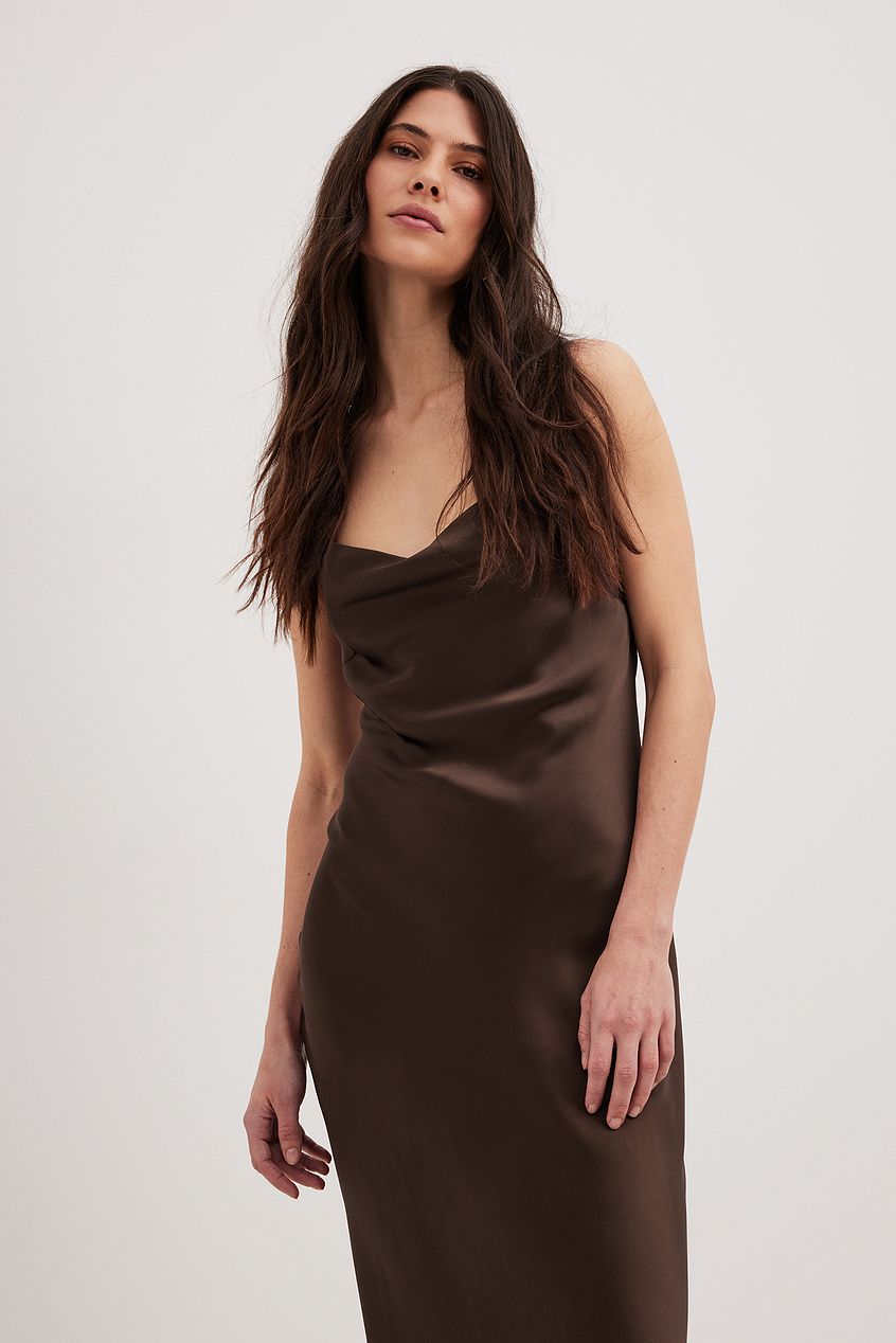 Waterfall Strap Back Maxi Dress