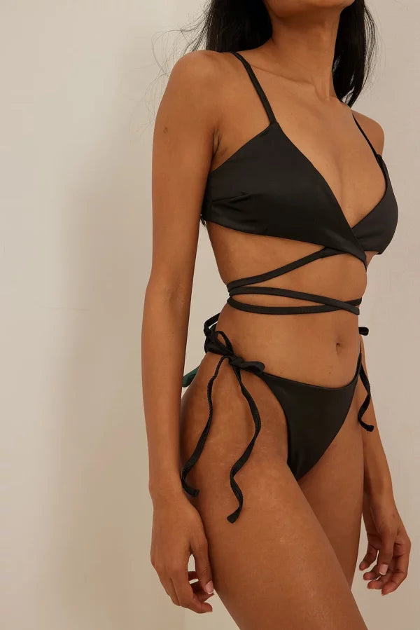 Wrap Around Satin Tie Top