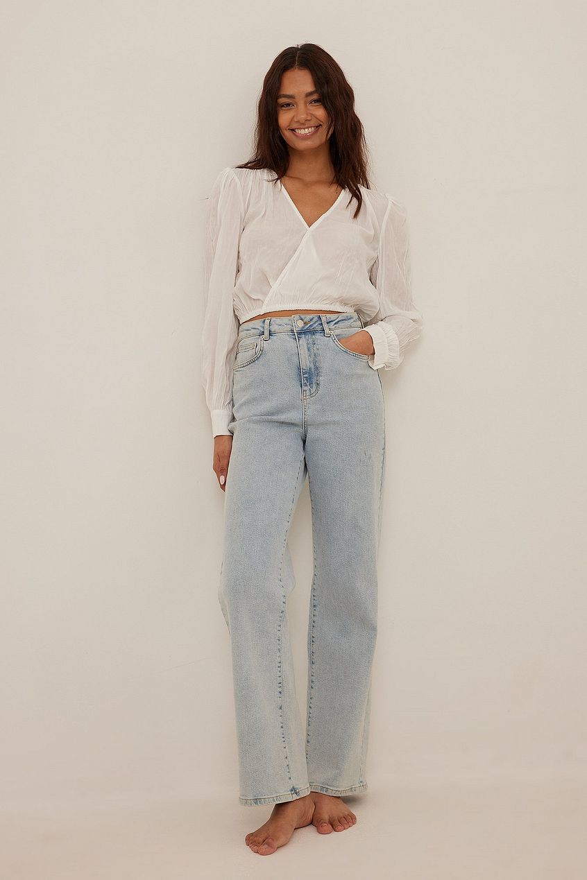 Wrap Front Structured Blouse