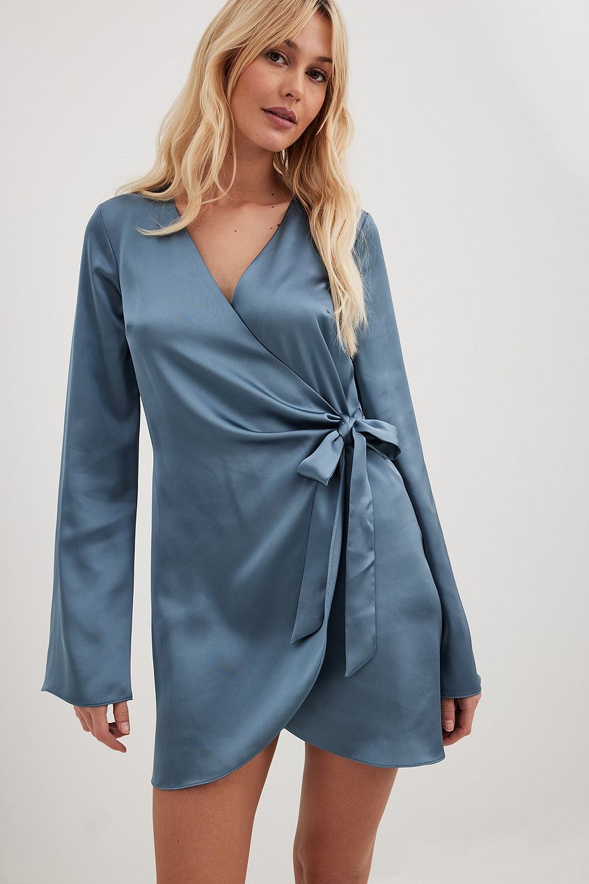 Wrap Satin Dress