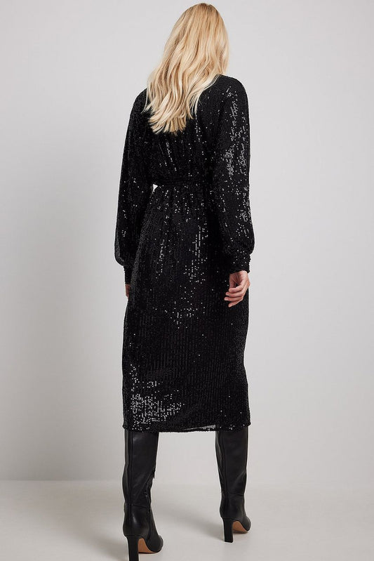 Wrap Sequin Dress