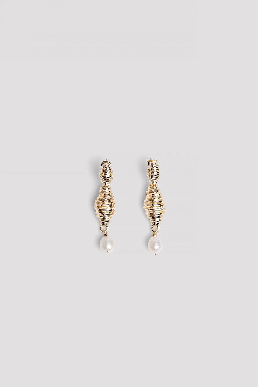 Twisted Pearl Detail Earrings