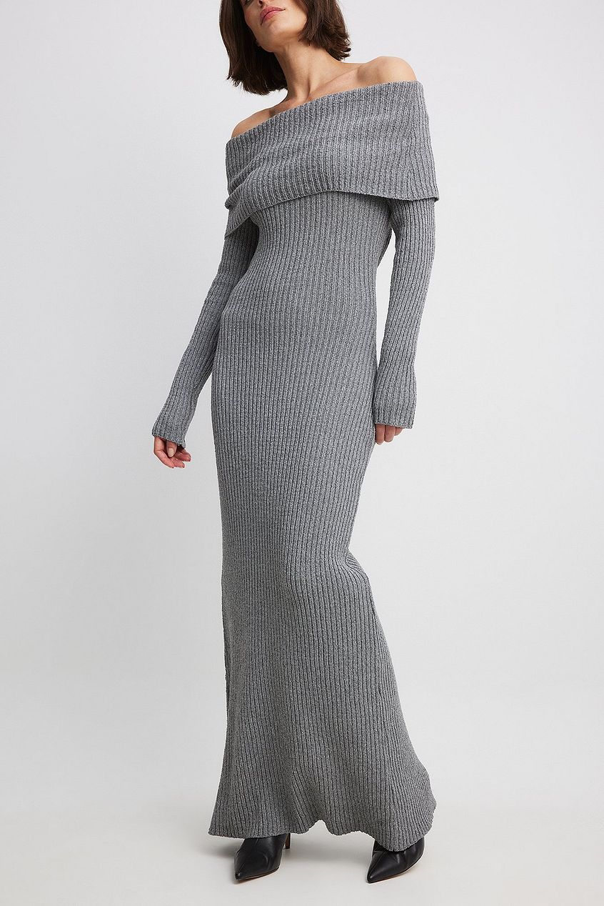 Off Shoulder Open Back Dress