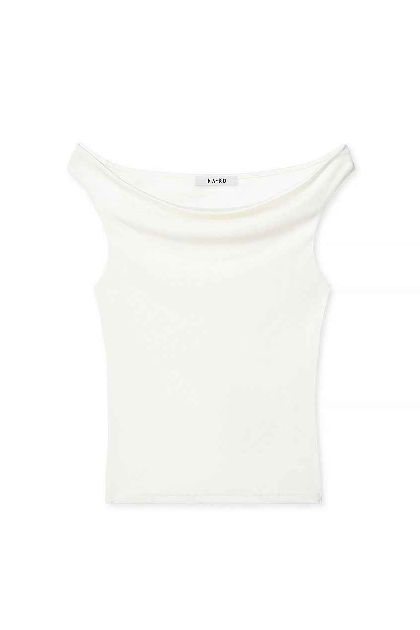 Na-kd Off Shoulder Waterfall Top