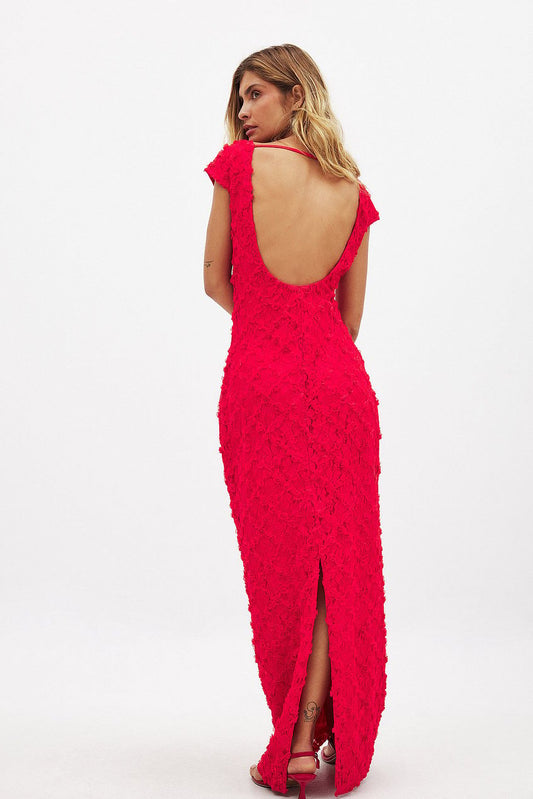Na-kd - Open Back Lace Maxi Dress
