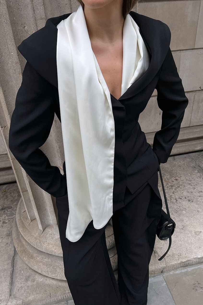 Na-kd Open Shawl Neckline Blazer