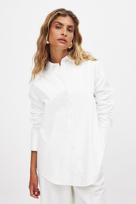 Oversized Long Sleeve Cotton Shirt