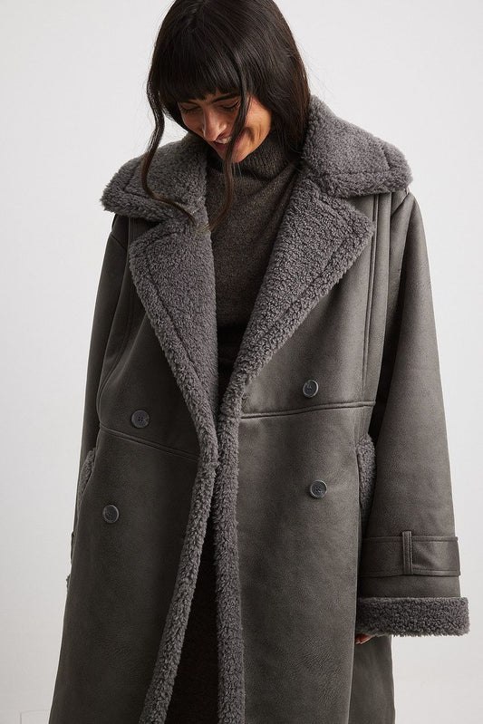 Oversized Shearling Maxi Coat