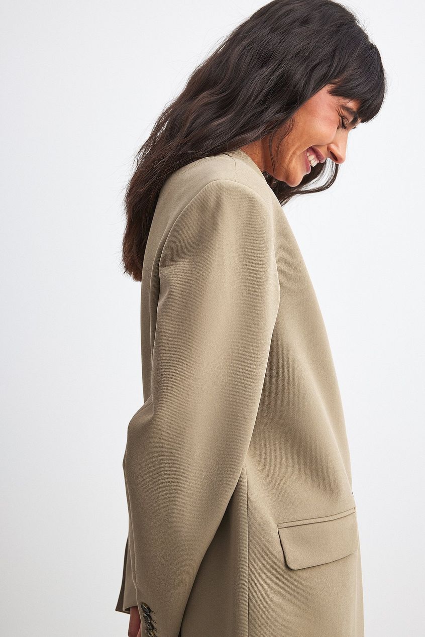 Oversized Three Button Blazer