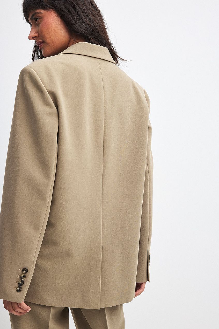 Oversized Three Button Blazer