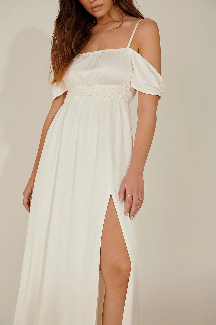 Off Shoulder Recycled Maxi Dress