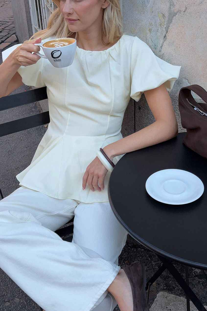 Na-kd - Peplum Sleeve Detail Blouse