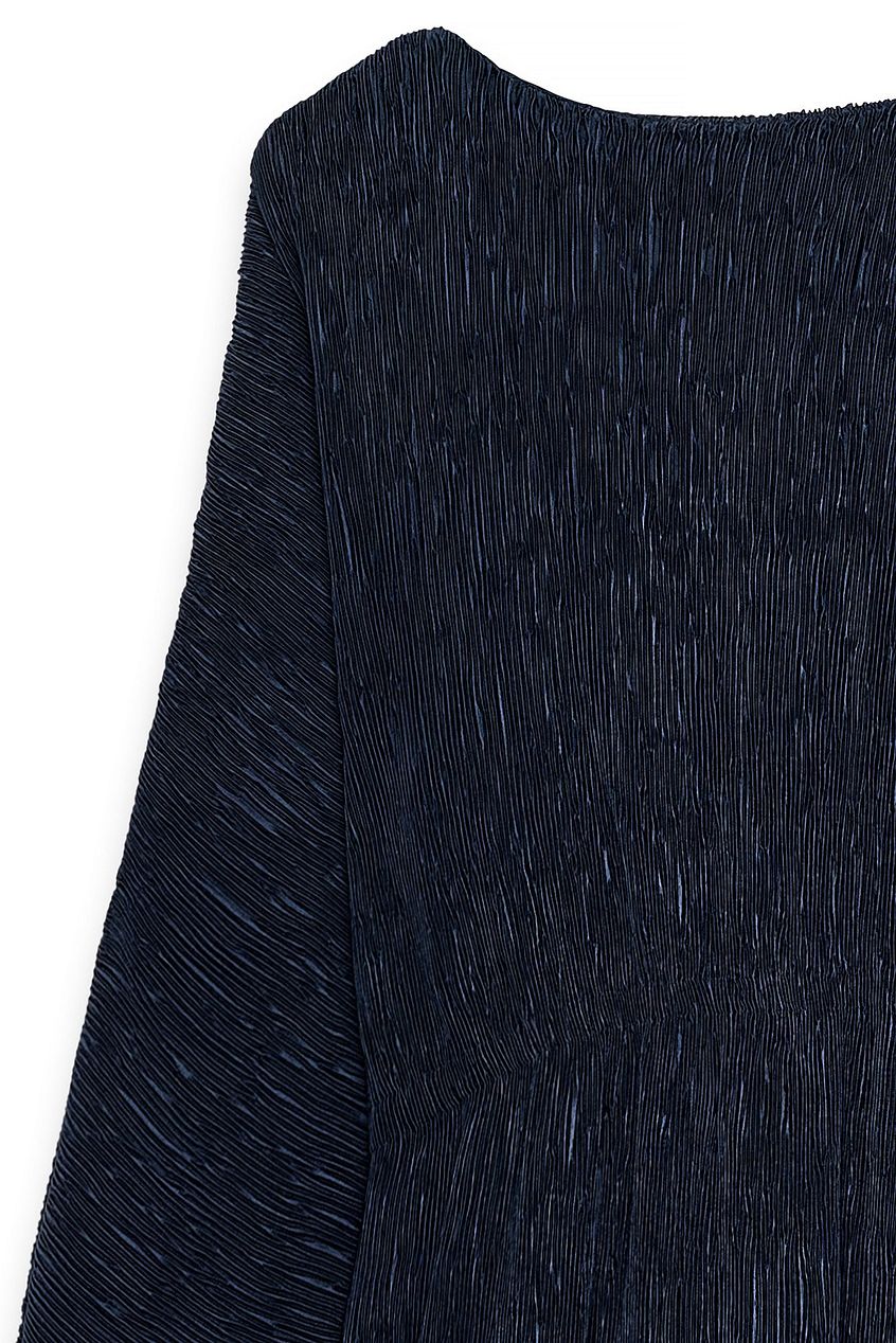 Na-kd Plisse Boat Neck Maxi Dress