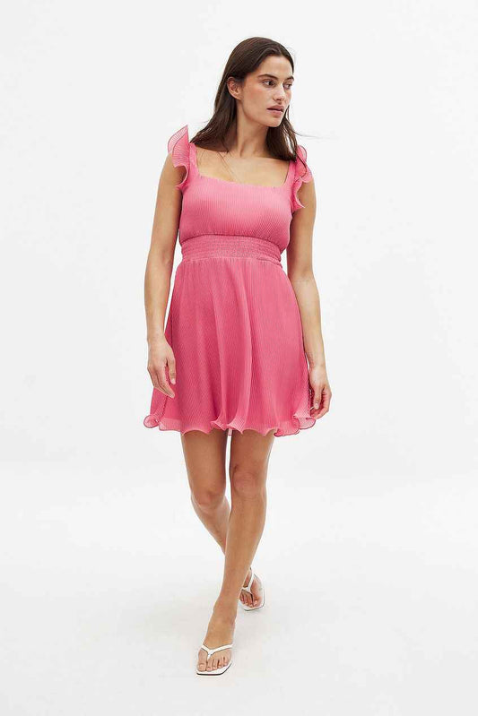 Na-kd Plisse Mini Dress