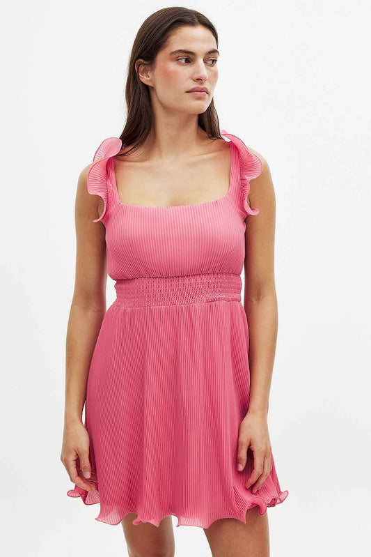 Na-kd Plisse Mini Dress