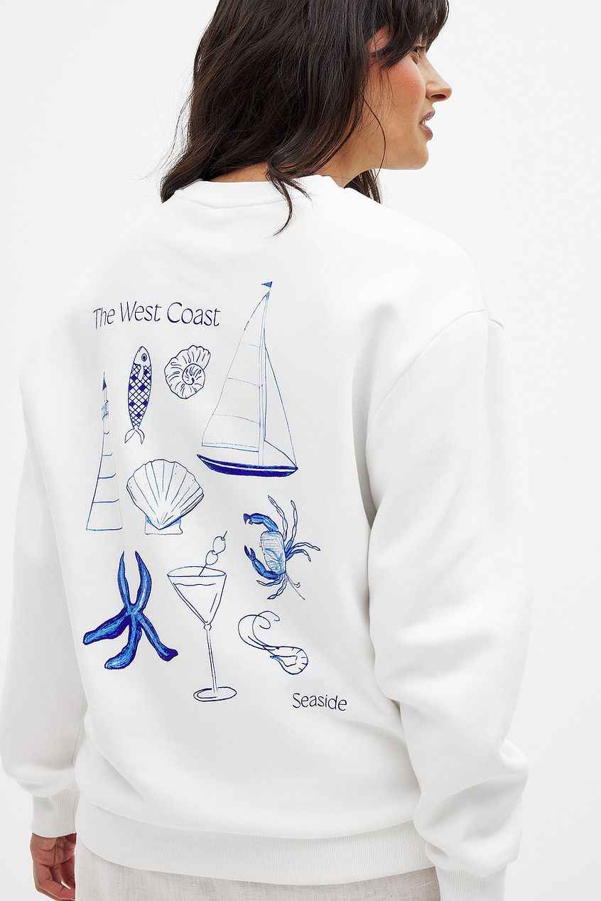 Na-kd Printed Oversized Sweatshirt