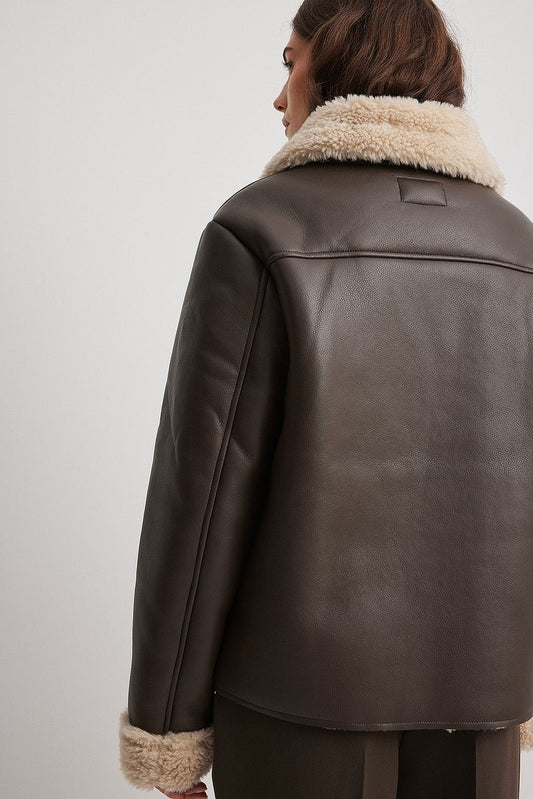 PU Teddy Short Jacket