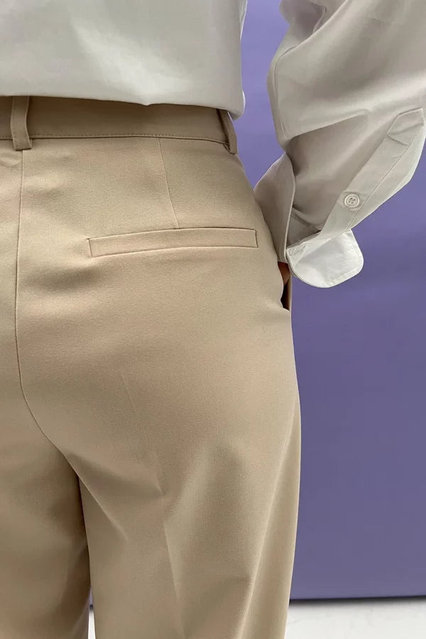 Mid Rise Suit Pants