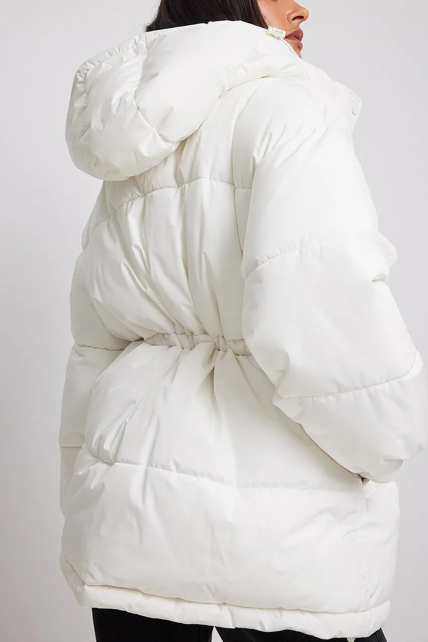 Waist Drawstring Padded Jacket