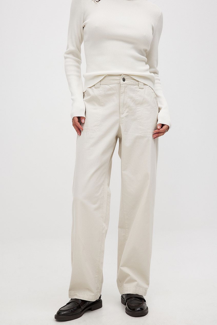 Relaxed Cargo Pocket Cotton Pants