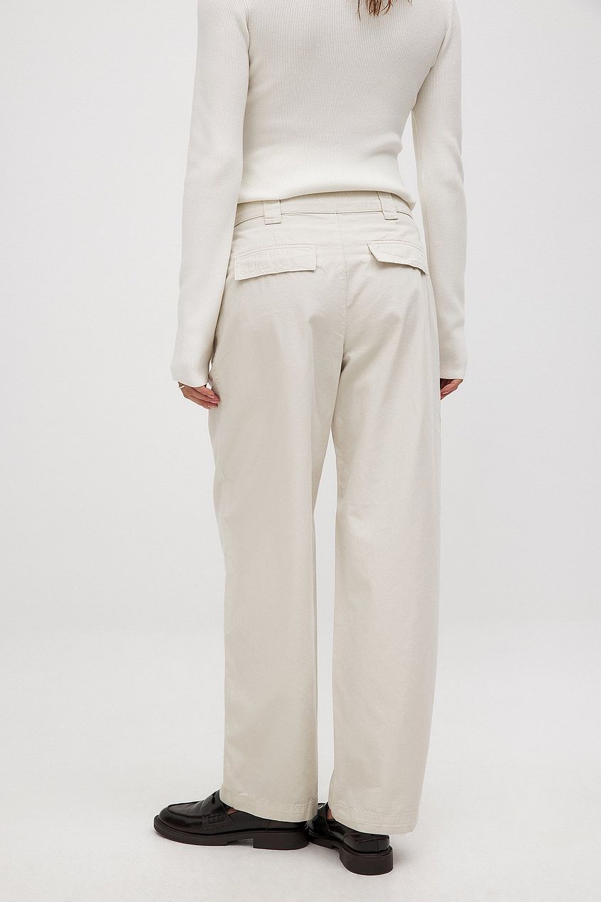 Relaxed Cargo Pocket Cotton Pants