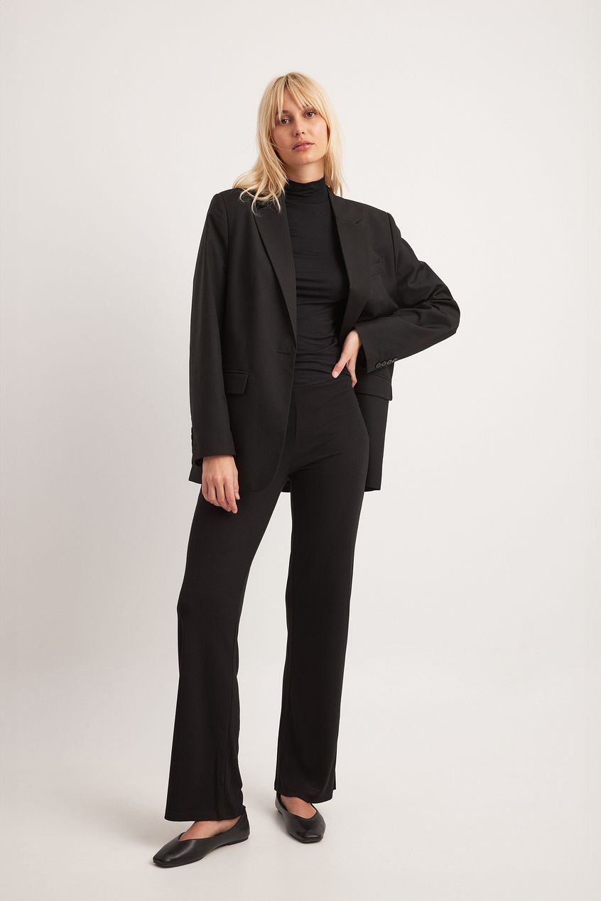 Rib Slit Jersey Pants