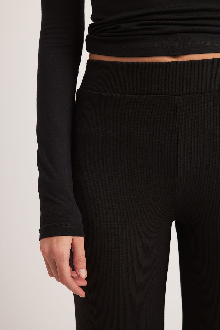 Rib Slit Jersey Pants