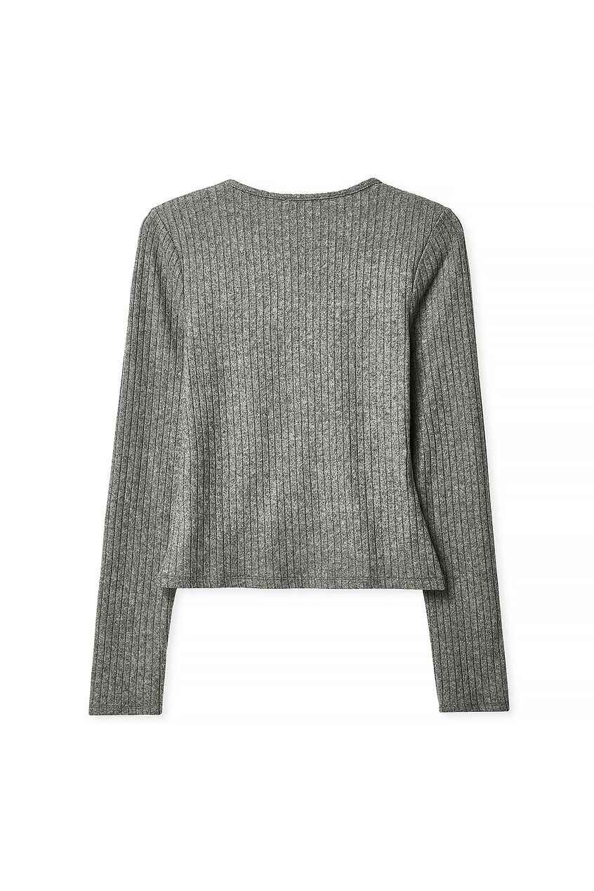 Na-kd Ribbed Button Top