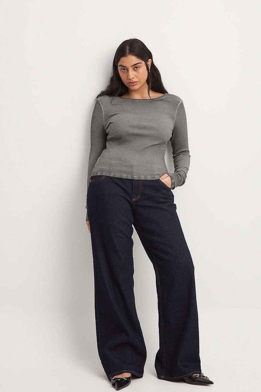 Na-kd  - Ribbed Long Sleeve Top