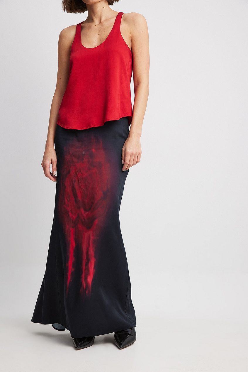 Na-kd Rose Print Skirt