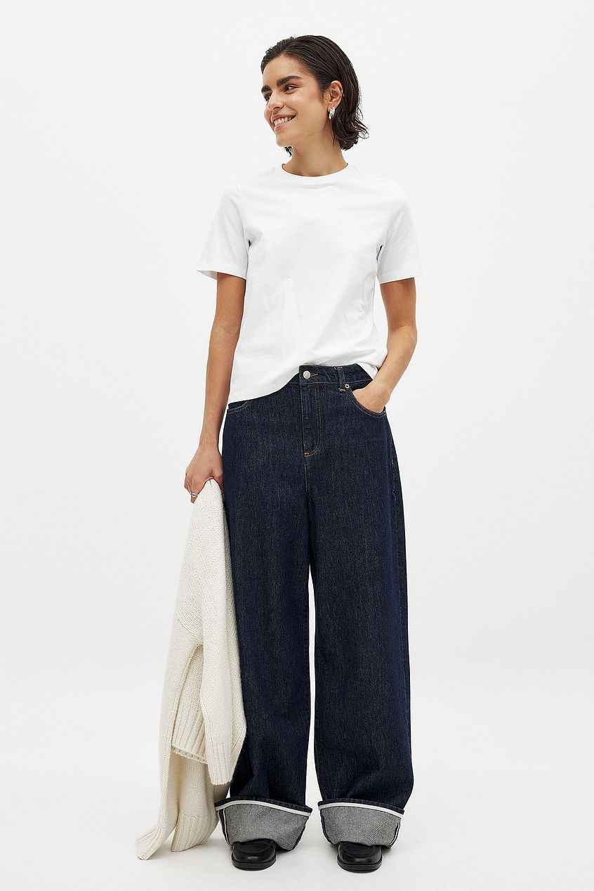 Na-kd Round Neck Cotton T-Shirt