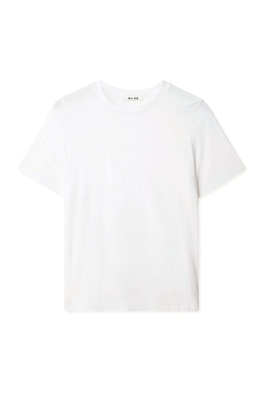 Na-kd Round Neck Cotton T-Shirt