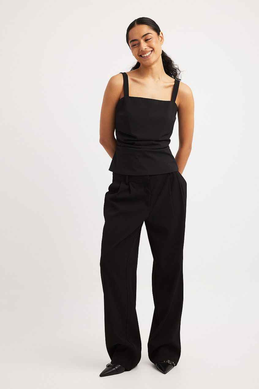 Na-kd Ruched Waist Tailored Singlet