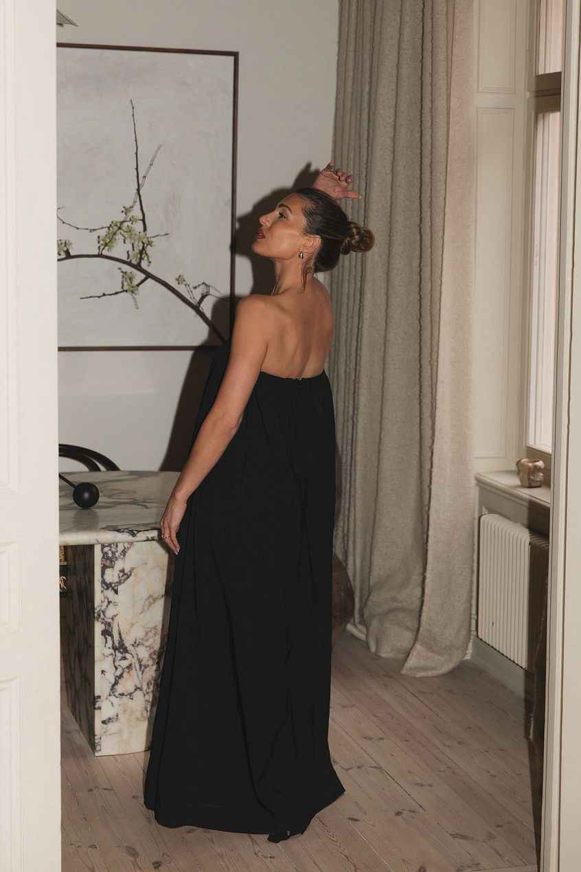 Na-kd - Convertible Maxi to Mini Bubble Dress Black