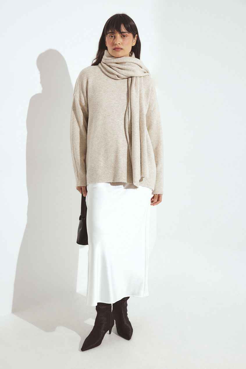 NA-KD Satin Midi Skirt