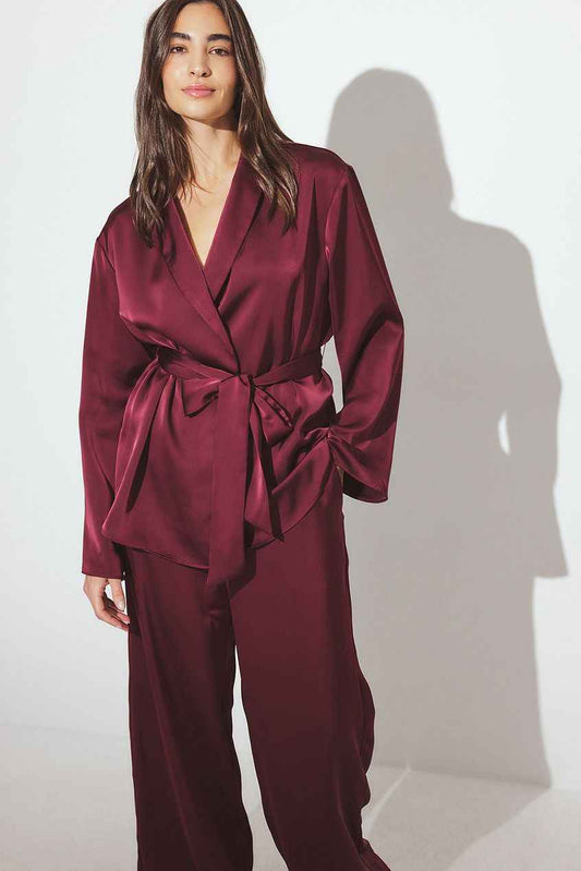 Na-kd Satin Pyjama Robe