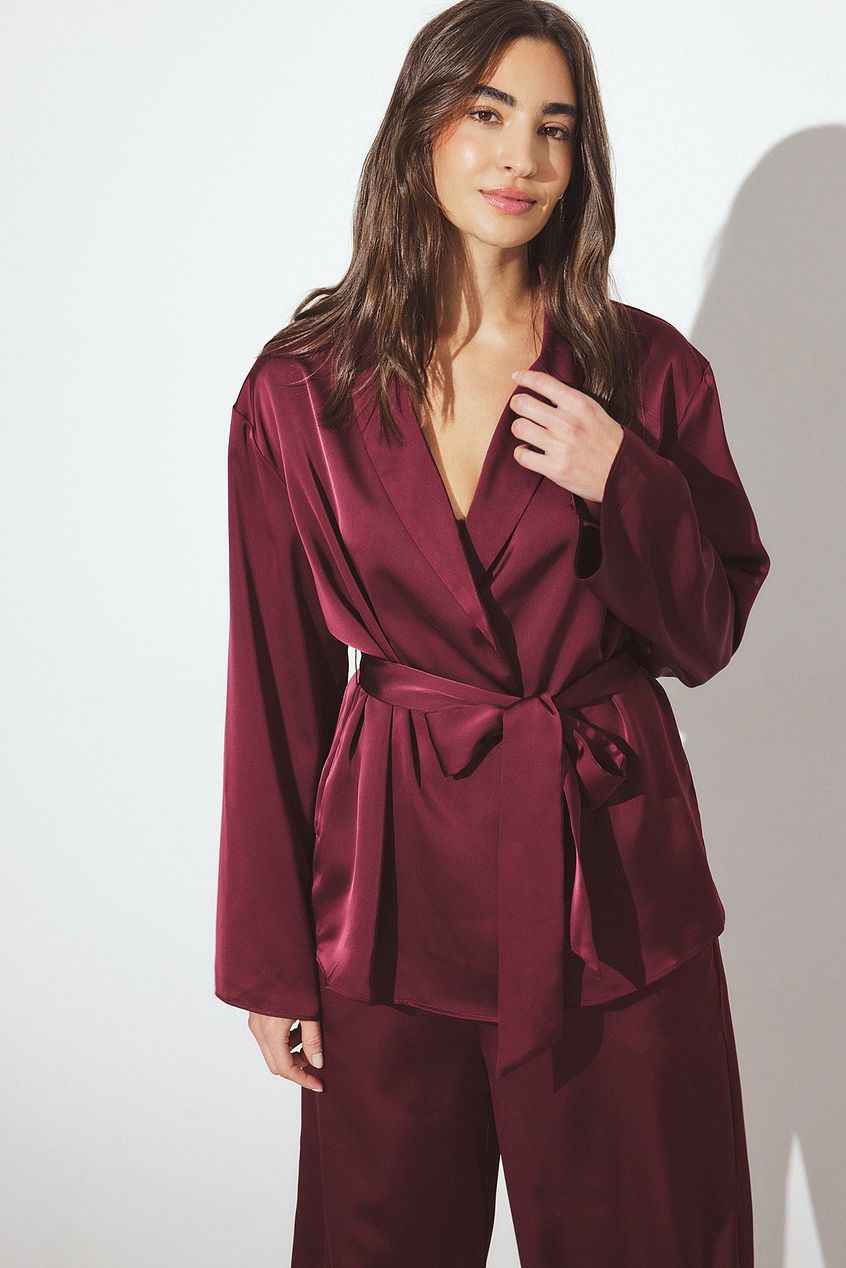 Na-kd Satin Pyjama Robe